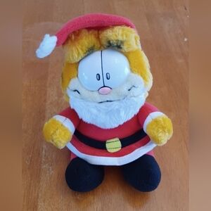 1983 Garfield United Feature  Syndicate Santa Plush 7"